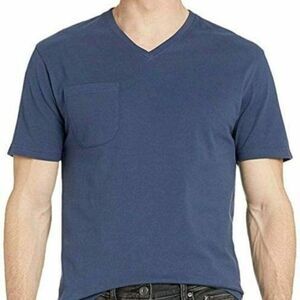 Goodthreads Mens Navy Blue Short Sleeve Pocket Casual V Neck T Shirt Size XSmall